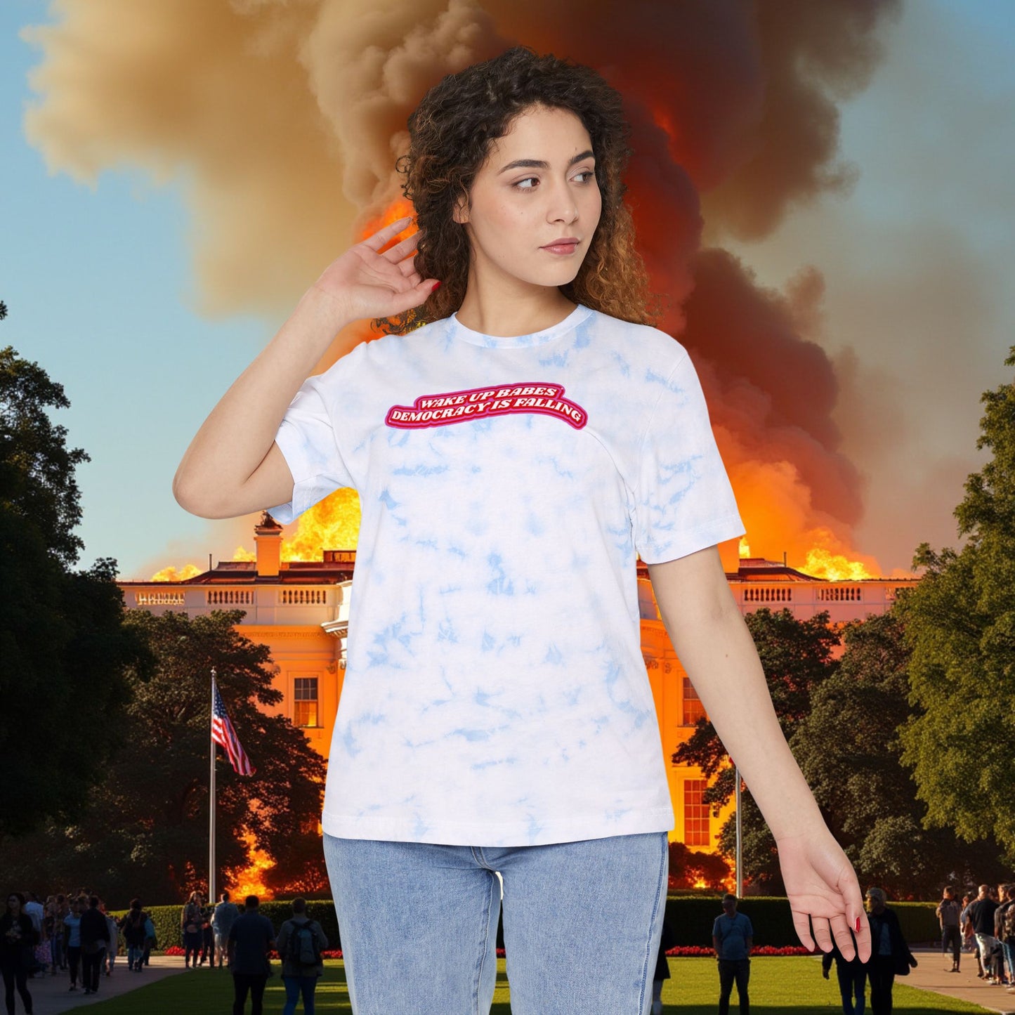 WAKE UP BABES TYE DYE TEE