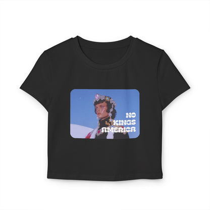 NO KINGS AMERICA WOMEN'S BABY TEE