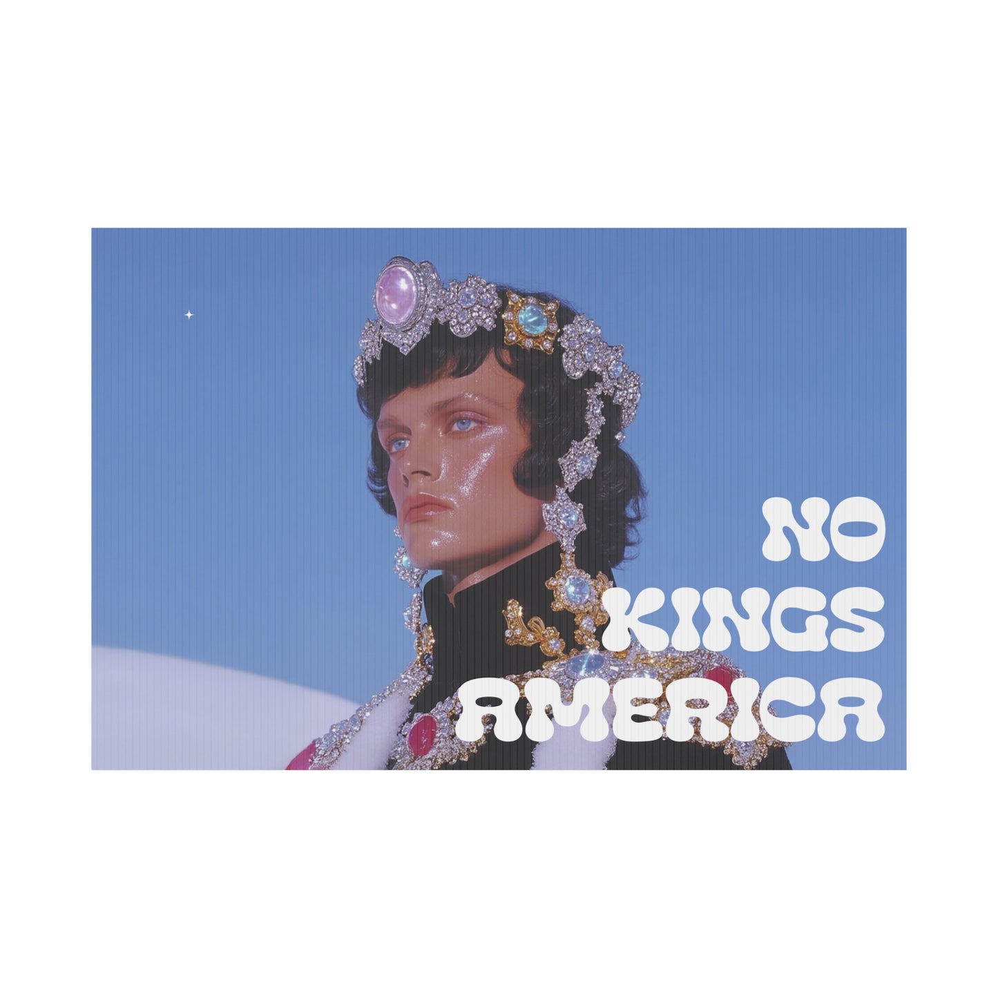 NO KINGS PROTEST SIGN