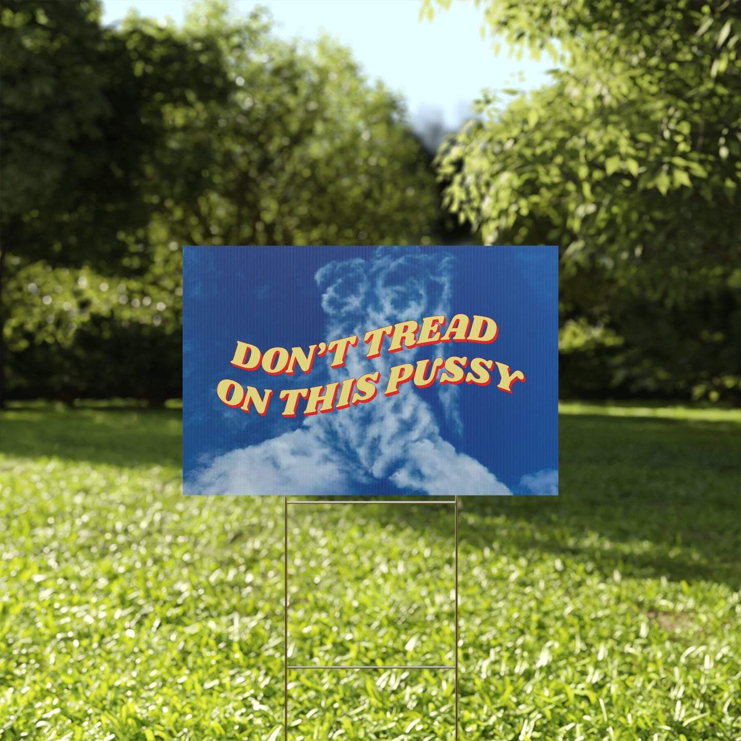 DON'T TREAD ON THIS PUSSY PROTEST SIGN