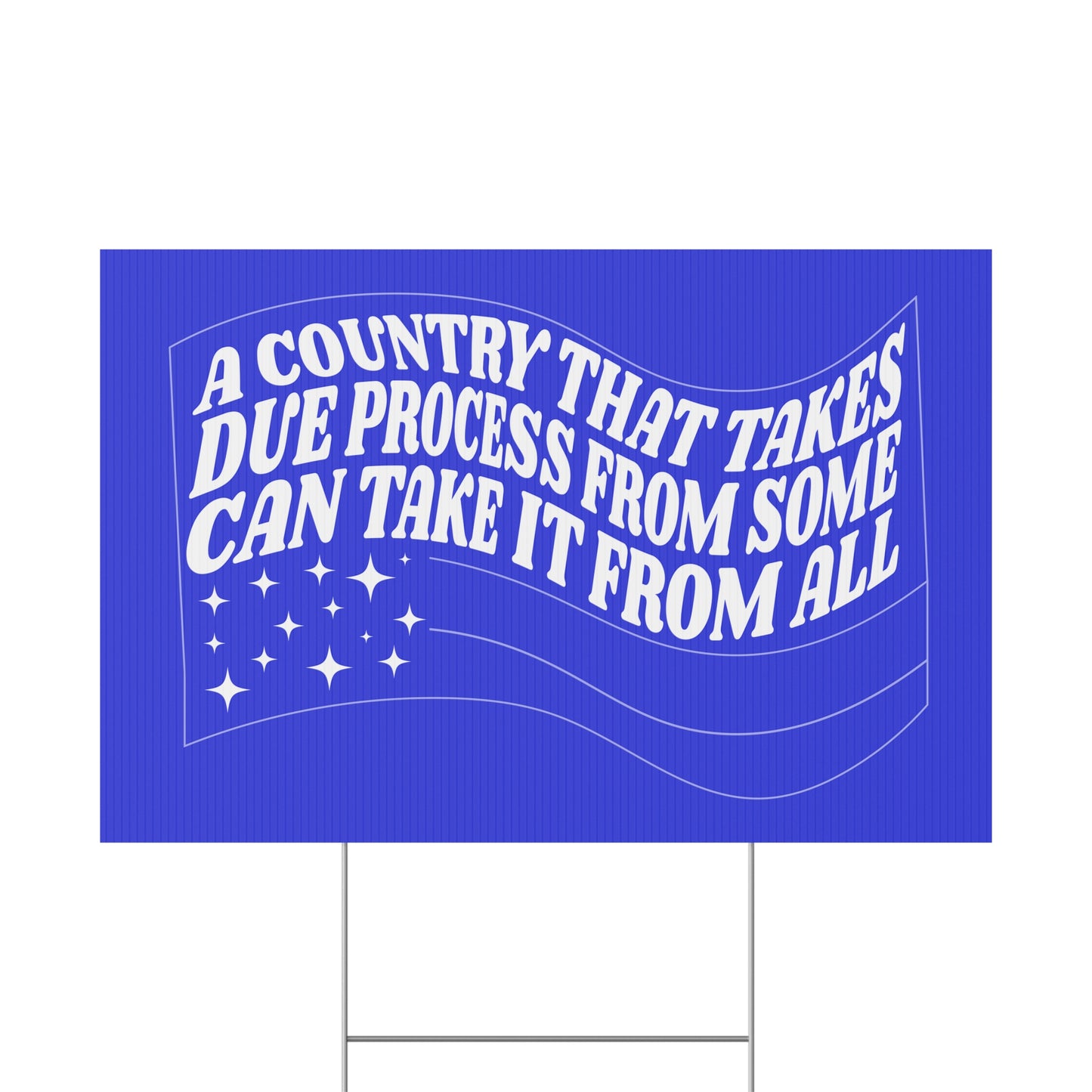 DUE PROCESS PROTEST SIGN