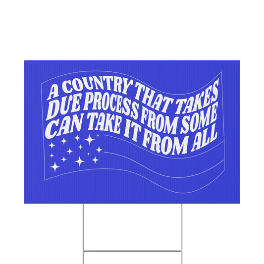 DUE PROCESS PROTEST SIGN