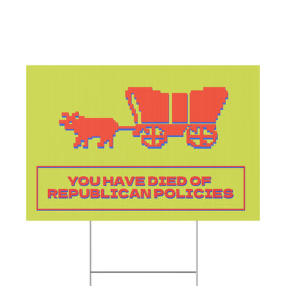 OREGON TRAIL PROTEST SIGN