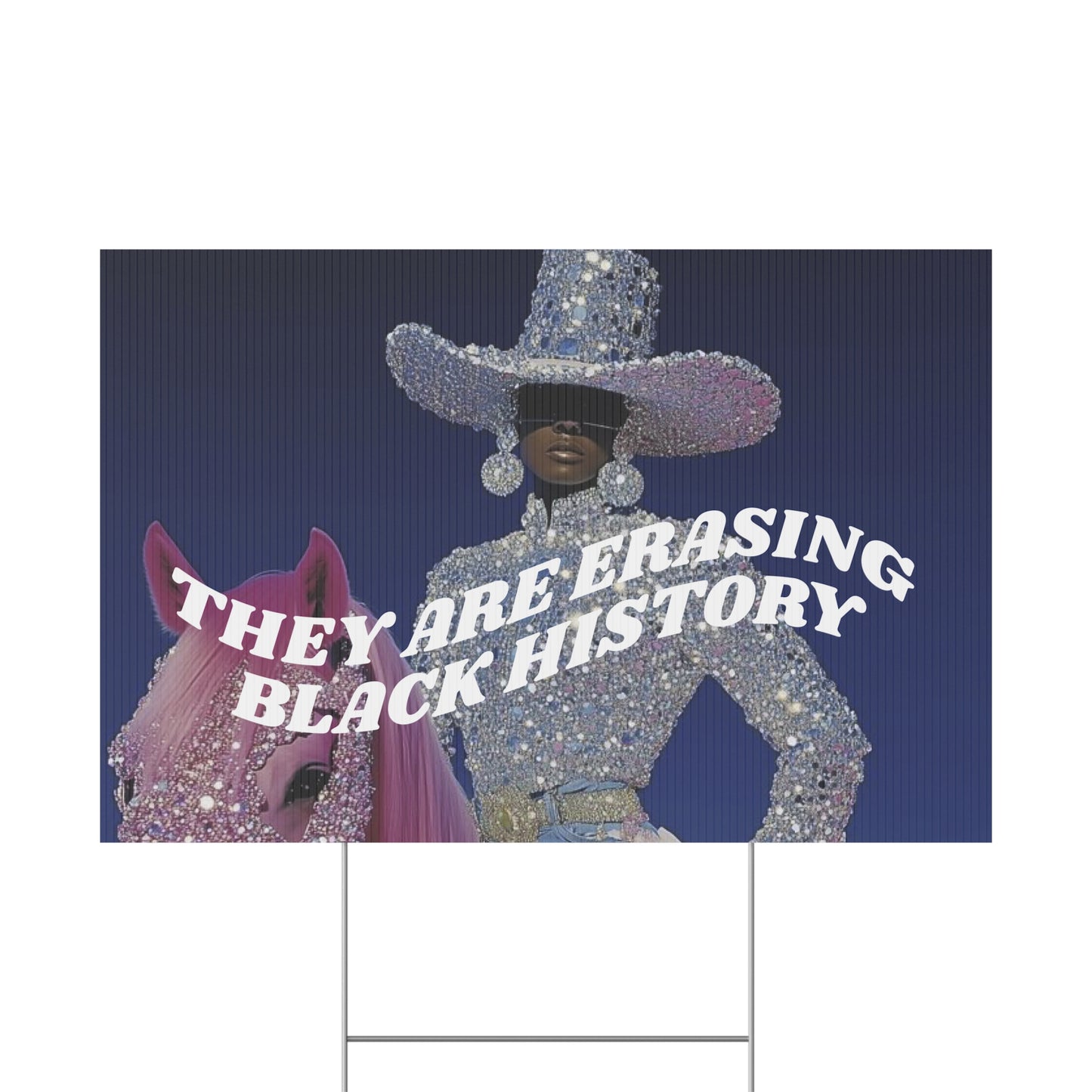 THEY ARE ERASING BLACK HISTORY PROTEST SIGN