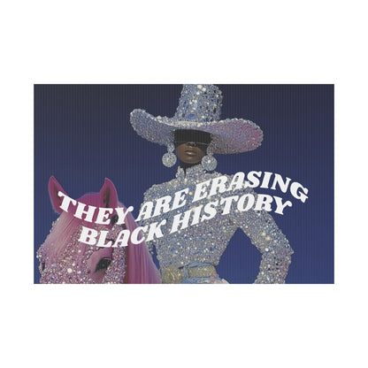 THEY ARE ERASING BLACK HISTORY PROTEST SIGN