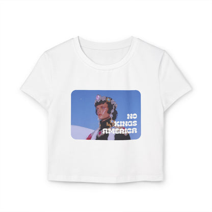 NO KINGS AMERICA WOMEN'S BABY TEE