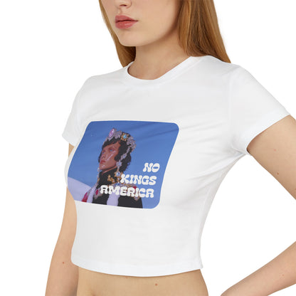 NO KINGS AMERICA WOMEN'S BABY TEE